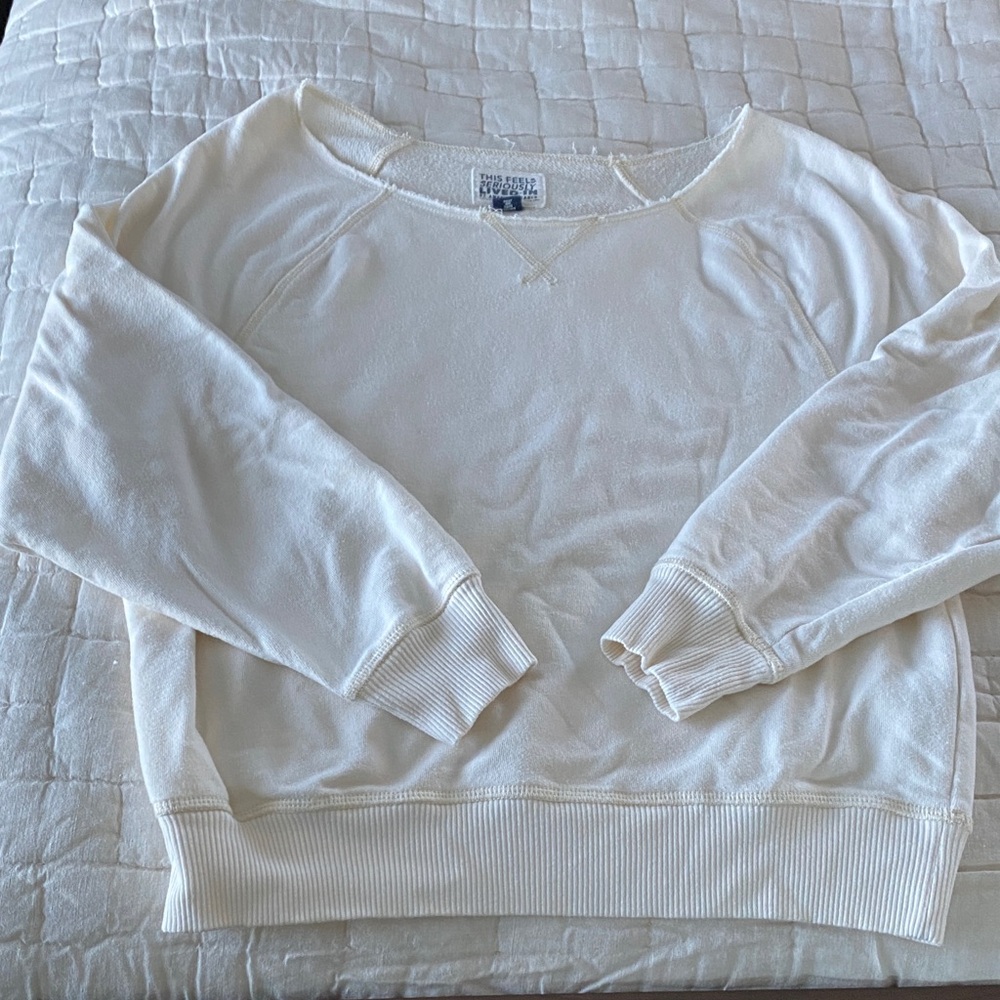 Gently worn aerie off the shoulder sweatshirt